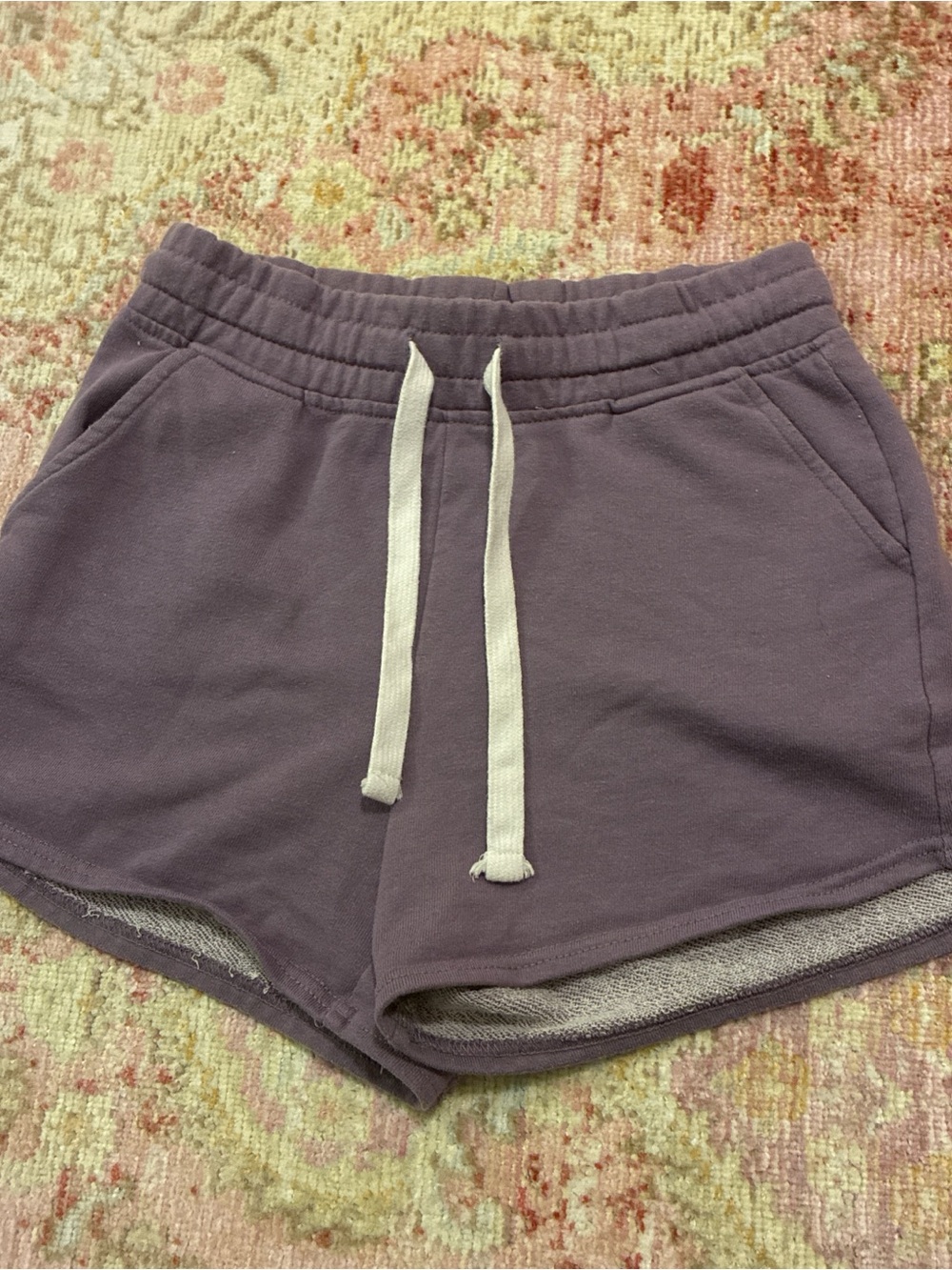 Target Lavender Elastic Waist Athletic Shorts with White Drawstring